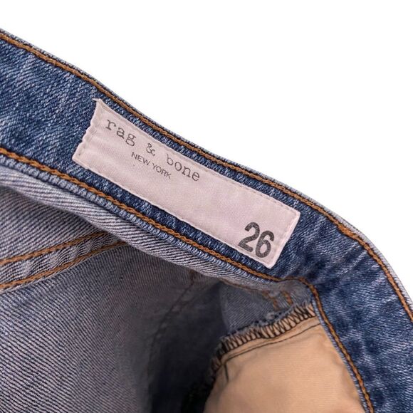 Rag & Bone New York Dre Low-Rise Ankle Slim Boyfriend Jeans – Size W 26 - Picture 13 of 14